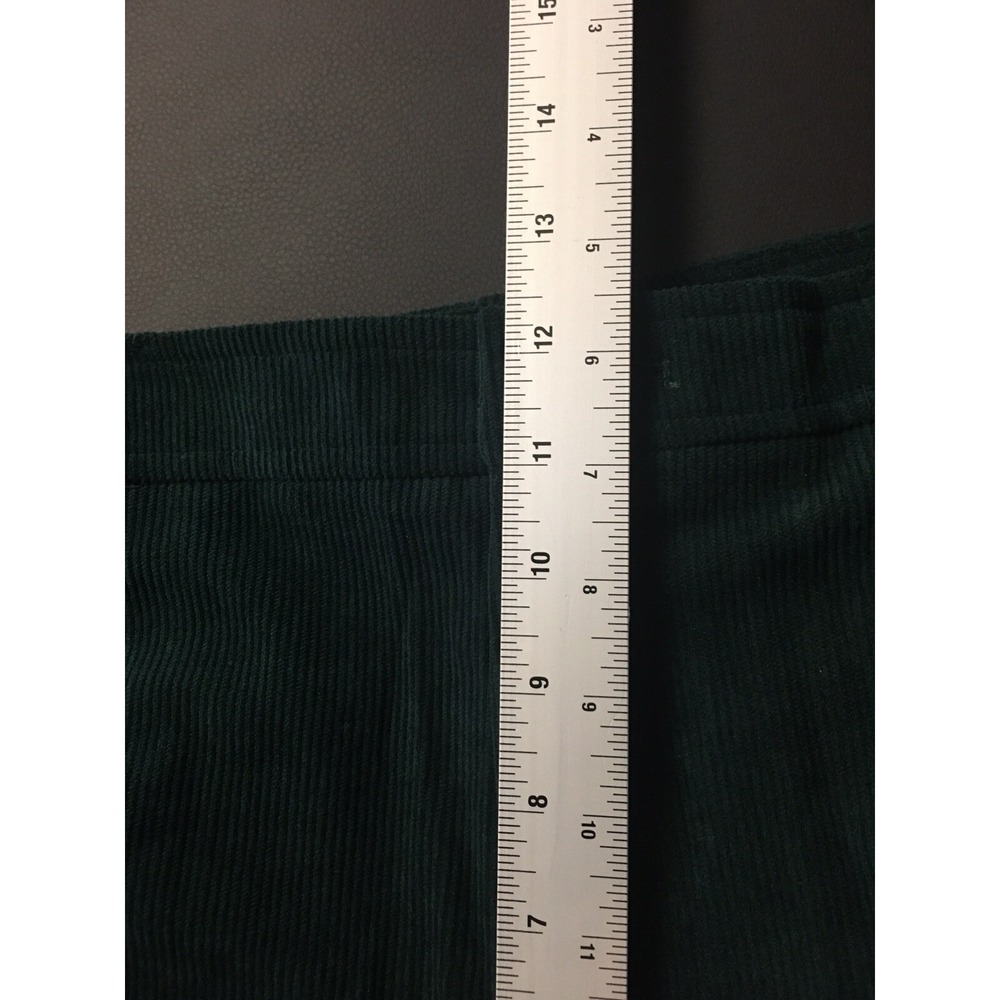 Corduroy 7 For All Mankind Pants Large Green High Rise Wide Leg Retro Academia - Picture 9 of 13